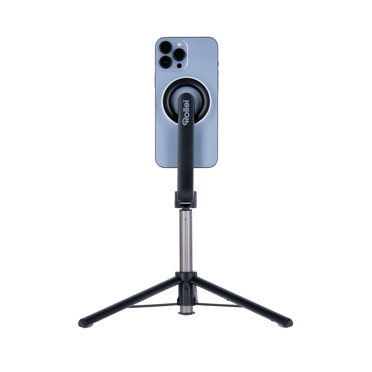 Magnetic smartphone selfie tripod